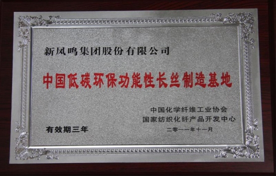 中國低碳環(huán)保功能性長絲制造基地
